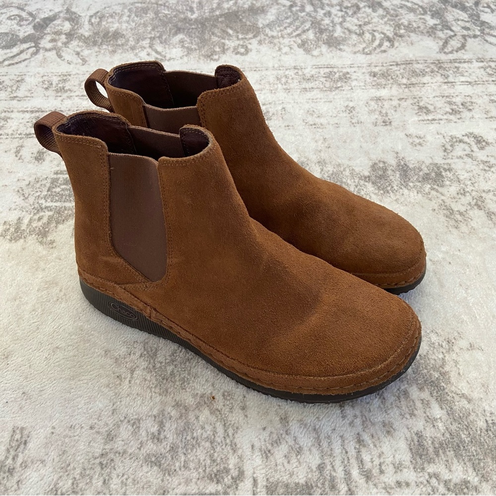 Chaco Brown Suede Chelsea Ankle Boots